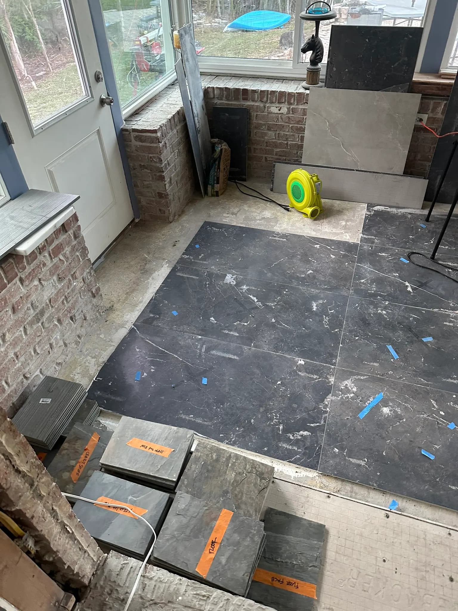 Large Format Italian Tile and Slate Stair Treads in Beacon Hills in Beacon Hills, Jacksonville, photo 6
