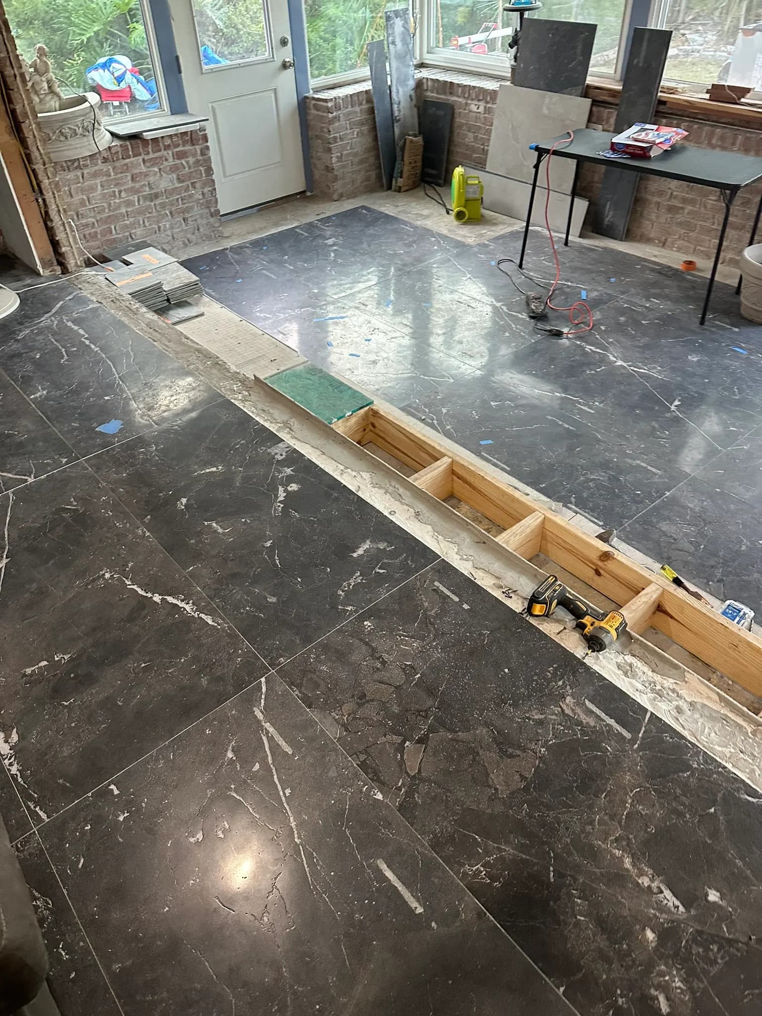 Large Format Italian Tile and Slate Stair Treads in Beacon Hills in Beacon Hills, Jacksonville, photo 8