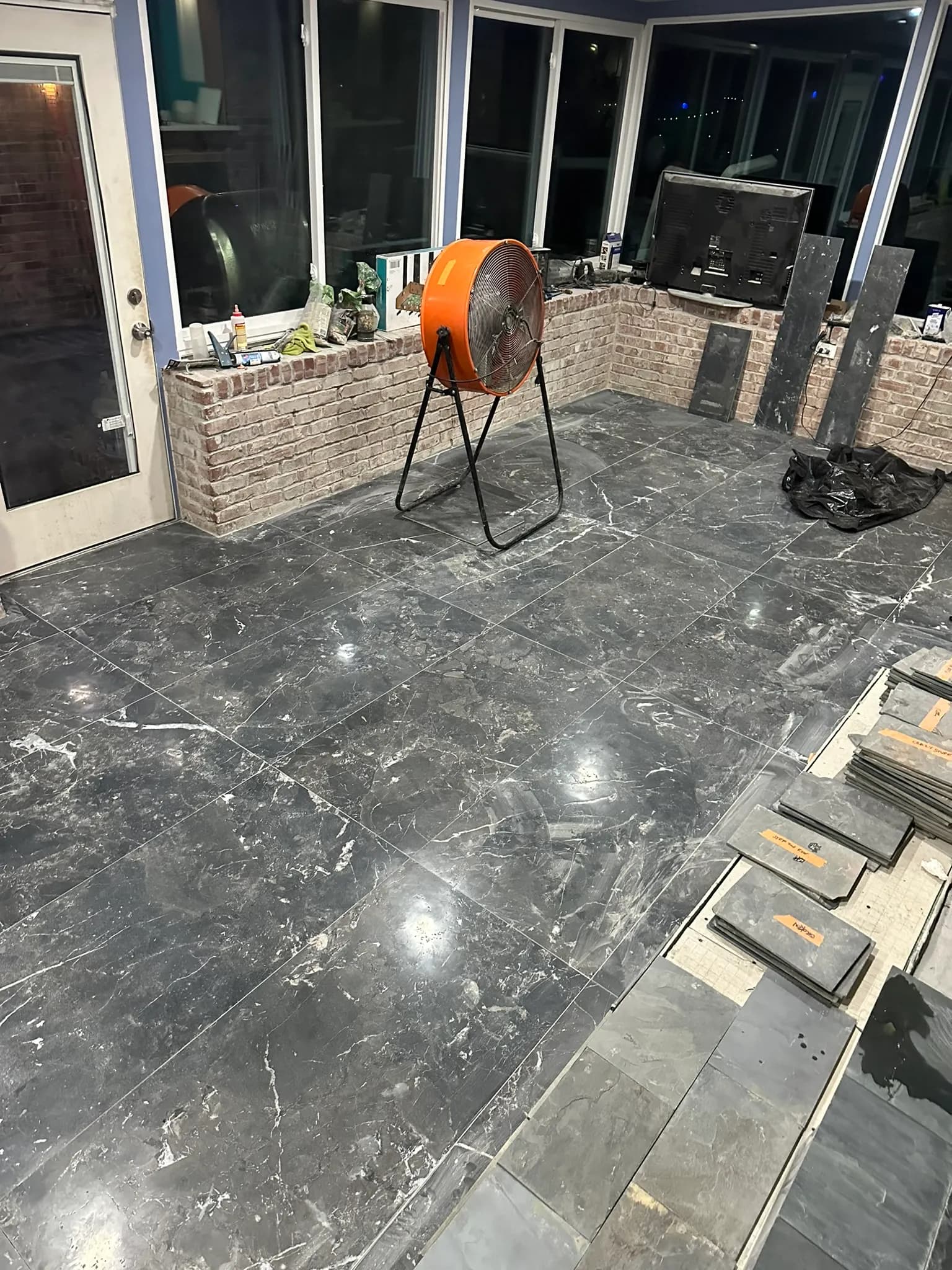 Large Format Italian Tile and Slate Stair Treads in Beacon Hills in Beacon Hills, Jacksonville, photo 11