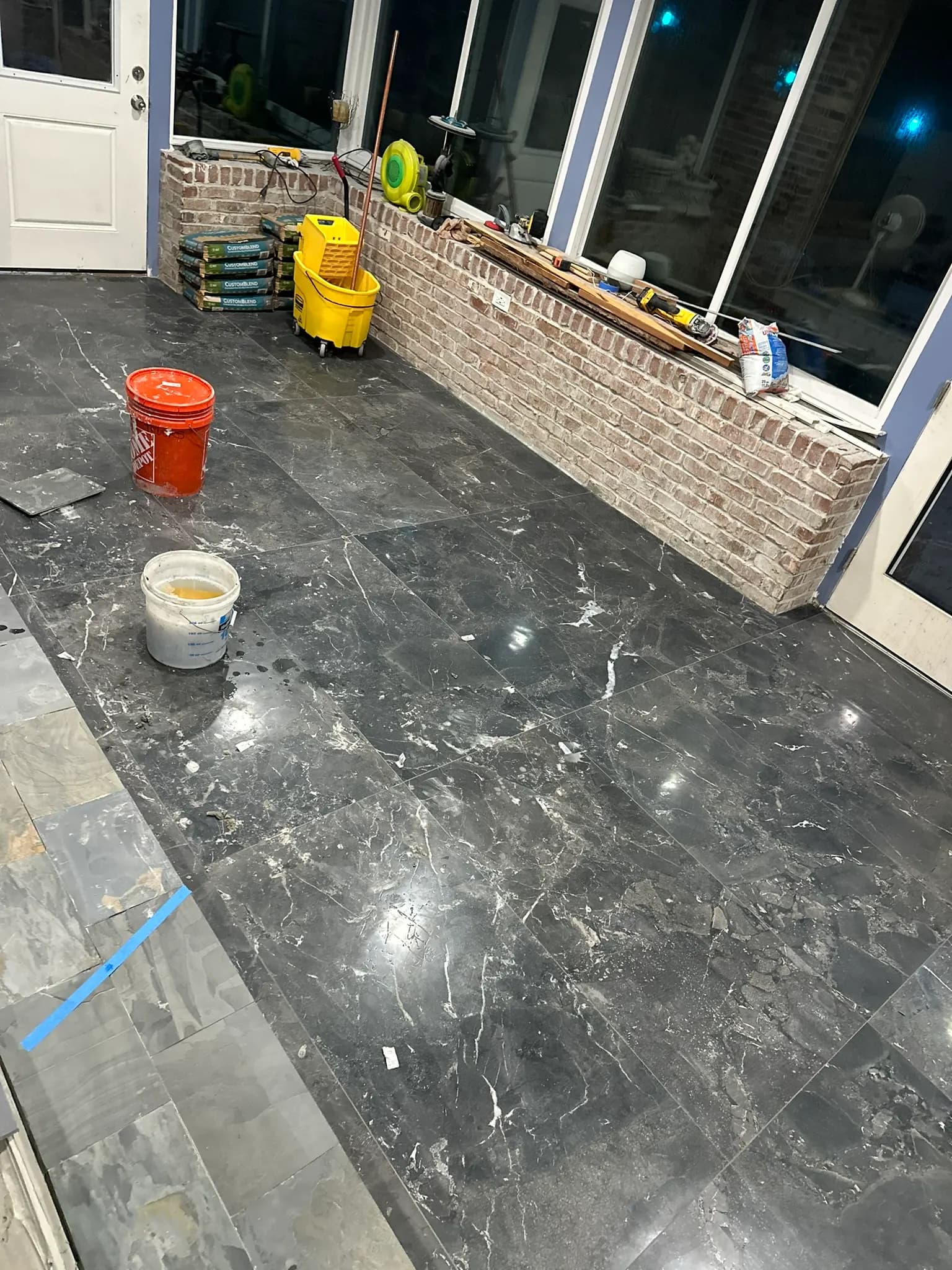 Large Format Italian Tile and Slate Stair Treads in Beacon Hills in Beacon Hills, Jacksonville, photo 15