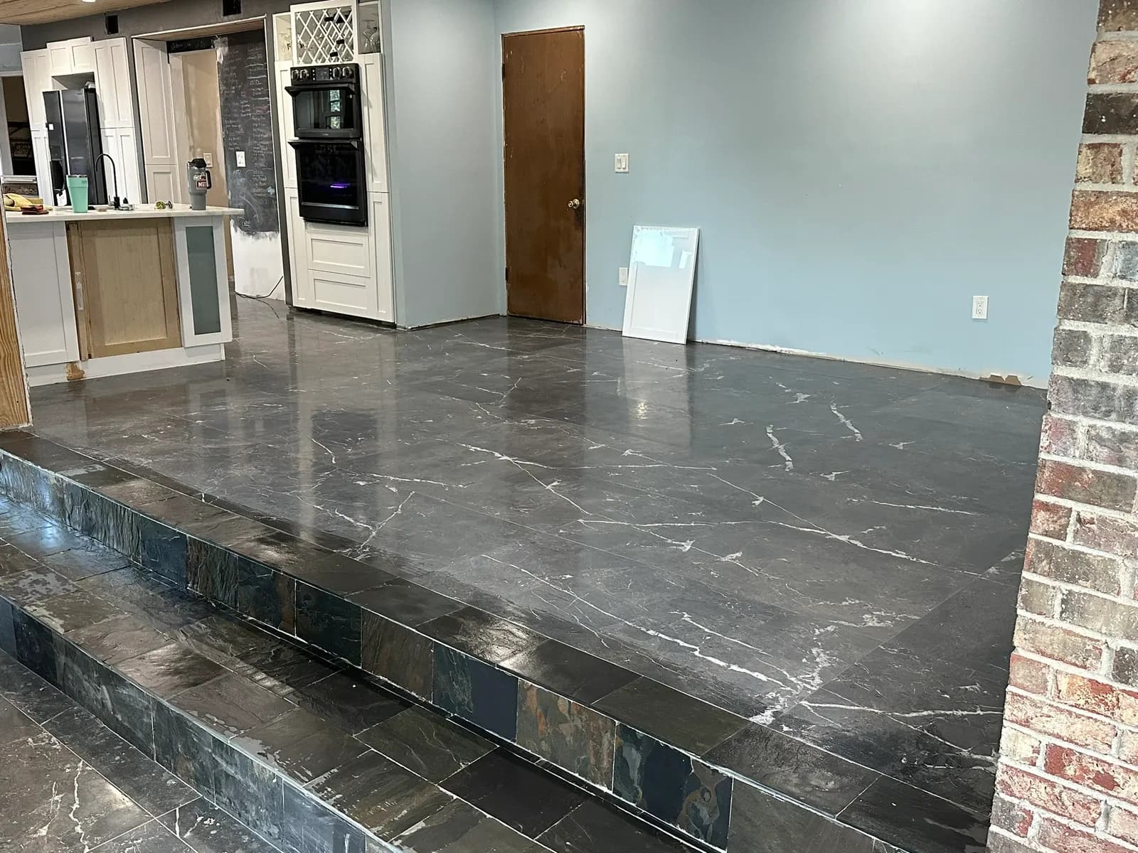 Large Format Italian Tile and Slate Stair Treads in Beacon Hills in Beacon Hills, Jacksonville, photo 18